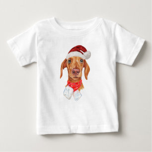 Camiseta Cachorro Dachshund Creme Natal Férias