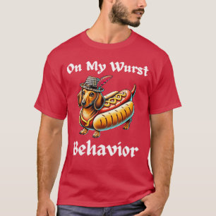 Camiseta Cachorro dachshund engraçado Oktoberfest no meu co