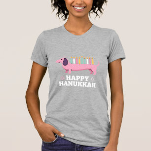 Camiseta Cachorro Dachshund Feliz Hanukkah