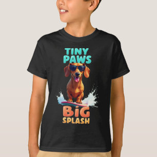 Camiseta Cachorro Dachshund Legal Surfando Cachorro Para Ho