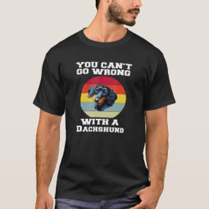 Camiseta Cachorro Dachshund Não Pode Dar Errado Com Um Dach