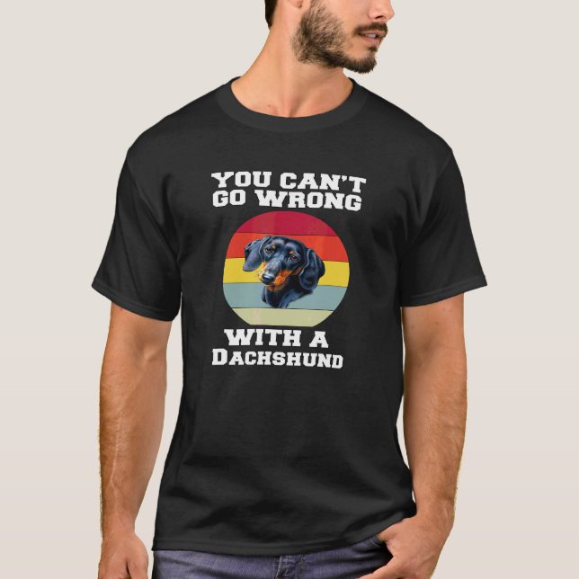 Camiseta Cachorro Dachshund Não Pode Dar Errado Com Um Dach (Frente)