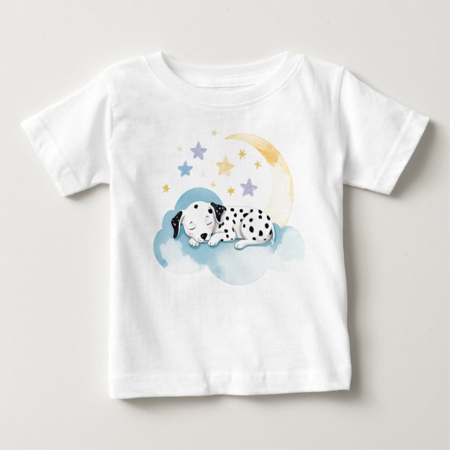 Camiseta Cachorro Dalmácia na lua - (Frente)