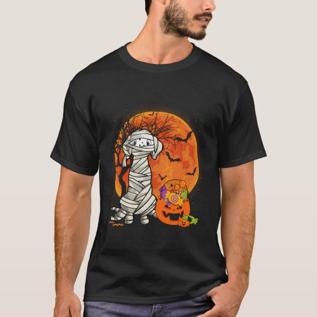 Camiseta Cachorro Dalmaciano Dia de as Bruxas engraçado Sca (Frente)