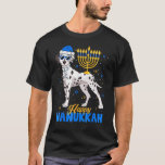 Camiseta Cachorro Dalmaciano Menorah Happy Hanukkah Chanuk<br><div class="desc">Cachorro judeu Dalmaciano Menorah Happy Hanukkah Chanukah.</div>