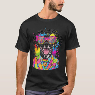 Camiseta Cachorro Dálmata de Pop-Art Vibrante com Óculos de