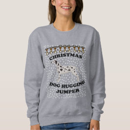 Camiseta Cachorro dálmata Natal Abraçando Cachorro