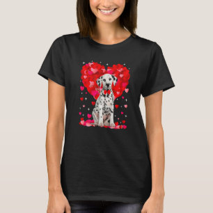 Camiseta Cachorro Dalmático Cachorro Dia de os namorados Co