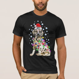 Camiseta Cachorro Dalmático de Natal