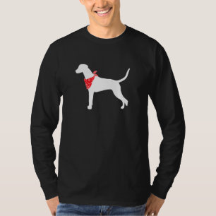 Camiseta Cachorro Dalmático Vestindo Bandana Vermelha