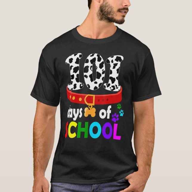 Camiseta Cachorro Dalmation 101 Dias De Professores Da Esco (Frente)