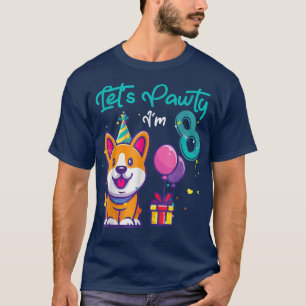 Camiseta Cachorro de 8 anos Cachorro de Corgi com mais de 8