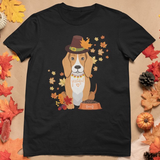 Camiseta Cachorro de Ação de Graças (Thanksgiving Dog Themed T-Shirt)