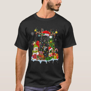 Camiseta Cachorro de Água em Português que Reindeia Luzes
