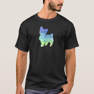 Camiseta Cachorro de Aguarela Yorkie Yorkshire Terrier Wate
