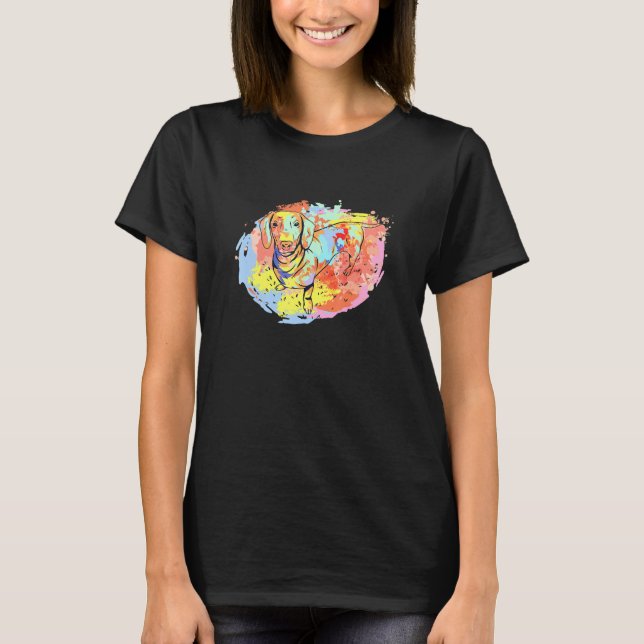 Camiseta Cachorro De Arte Bonito Com Cachinho De Pupado (Frente)