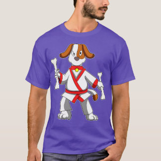 Camiseta Cachorro de artes marciais Karate com Osso