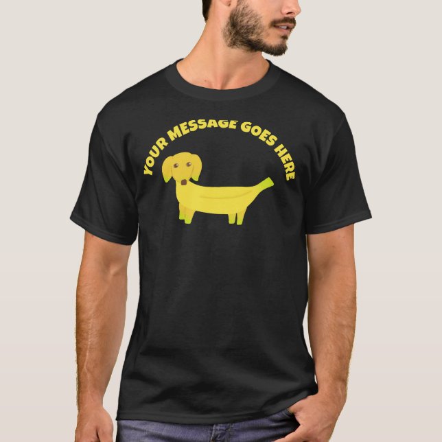 Camiseta Cachorro de Banana Cachorro Personalizado (Frente)