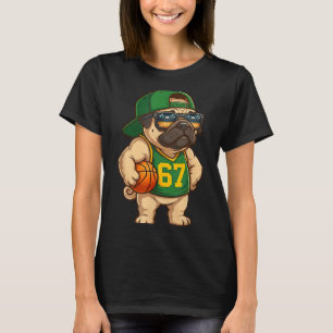 Camiseta Cachorro de Basquete Pug 67 Gíria Geração Alpha Sr
