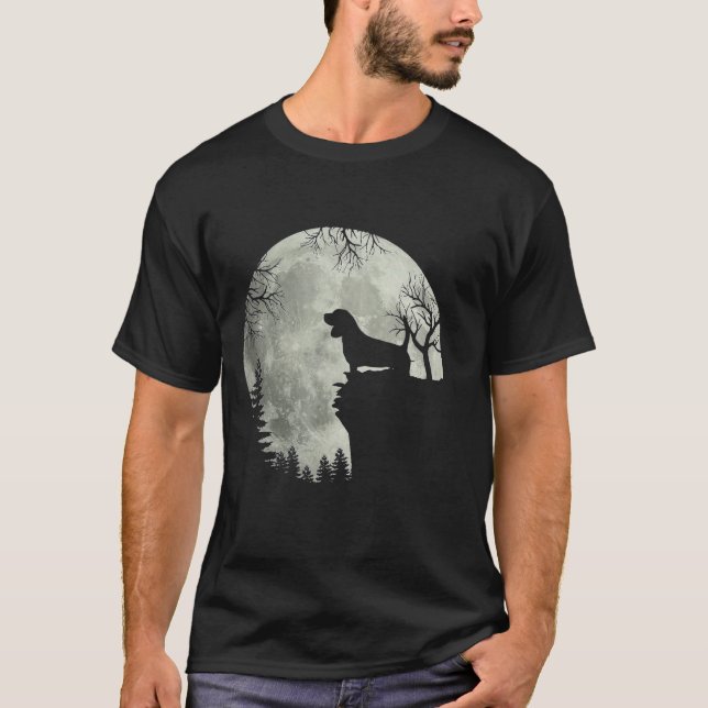 Camiseta Cachorro De Beagle E Halloween De Lua - Cachorro D (Frente)