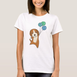Camiseta Cachorro De Beagle Voa Para Cima De Balões