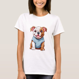 Camiseta Cachorro de bebê bonito e feliz