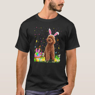 Camiseta Cachorro de Brinquedo Cachorro Páscoa Ovo Caça Pó 