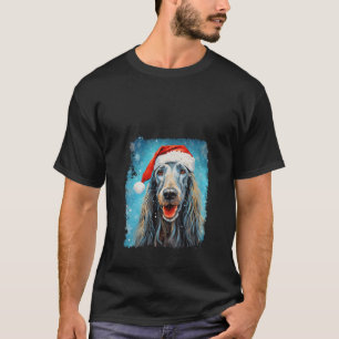 Camiseta Cachorro de Cabelo Longo de Natal Tazi V Neck
