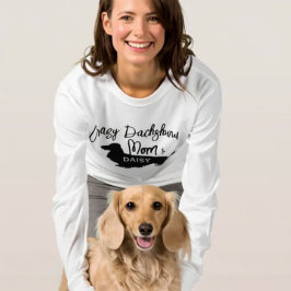 Camiseta Cachorro de Cabelo Longo Louco, Mãe Personalizada