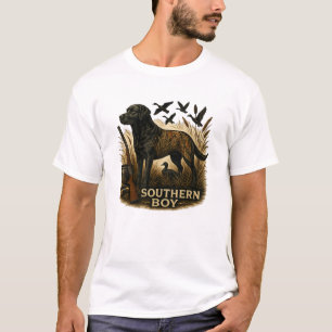 Camiseta Cachorro de Caça do Rapaz Sulista Camuflado