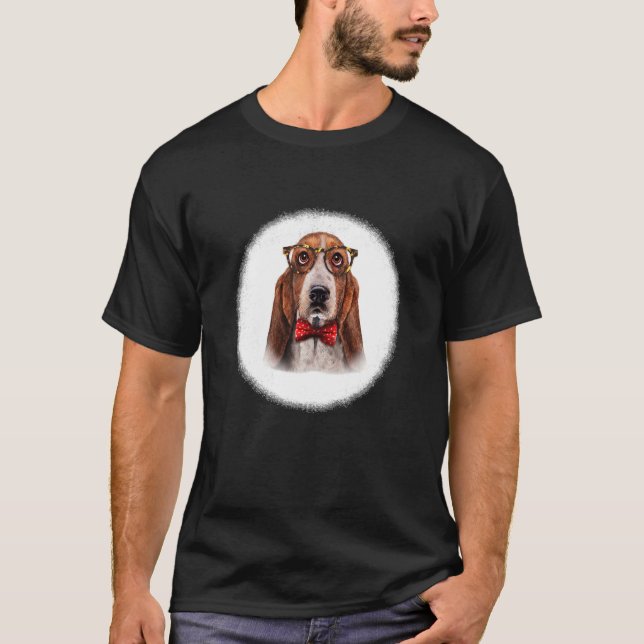 Camiseta Cachorro De Caça Na Coluna Clássica E Arco (Frente)