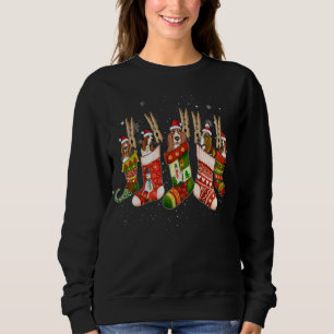 Camiseta Cachorro De Caça No Natal Sock Santa Hat Xmas