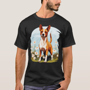 Camiseta Cachorro de Cachorro Colorido de Pintura de Flor B