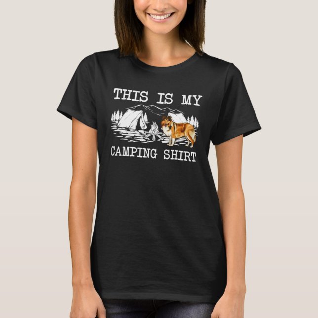 Camiseta Cachorro De Cachorro De Cachorro Shetland Este É O (Frente)