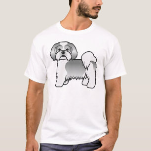 Camiseta Cachorro De Cartografia Bonito De Lhasa Apso, De P