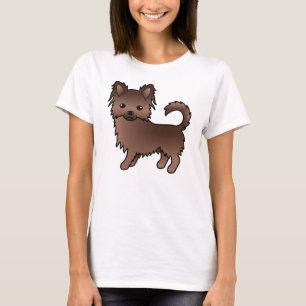 Camiseta Cachorro de Cartografia de Chocolate Longo Casaco