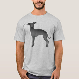 Camiseta Cachorro de Cartografia Gritonzear Negro Italiano