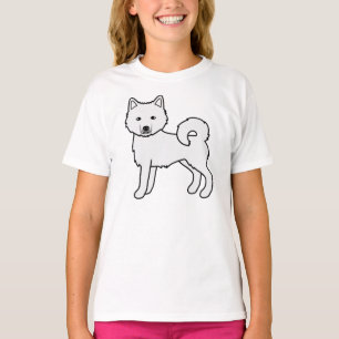 Camiseta Cachorro de Cartoon Branco Malamute