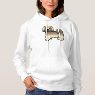 Camiseta Cachorro de Cartoon Dourado Lhasa Apso