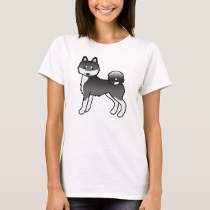 Camiseta Cachorro De Cartoon Klee Kai Cute, De Cartoon Bran