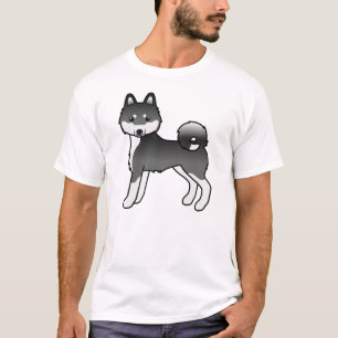 Camiseta Cachorro De Cartoon Klee Kai Cute, De Cartoon Bran