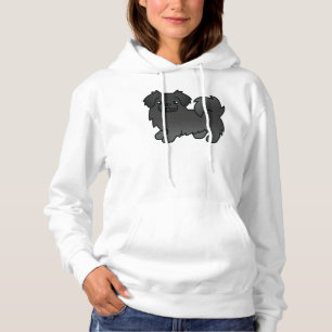 Camiseta Cachorro de Cartoon Negro-espanhol-tibetano