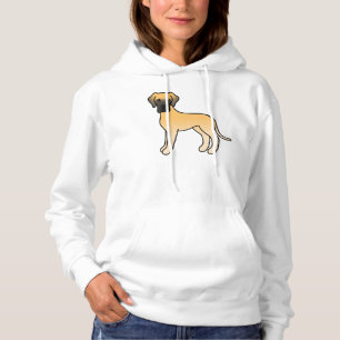 Camiseta Cachorro de Cartoons Bonitos Com Um Grande Dane