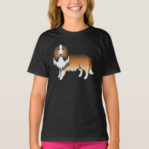 Camiseta Cachorro de Cartoons de Collie Cute Sable Rough