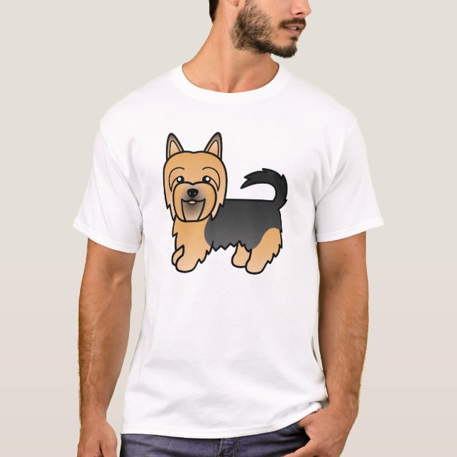 Camiseta Cachorro De Cartoons De Coroa Azul E Tan Australia (Frente)