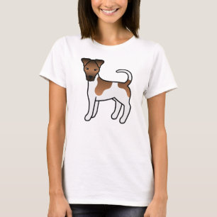Camiseta Cachorro De Cartoons De Coroa Branca E Suave