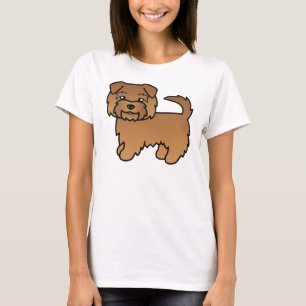 Camiseta Cachorro de Cartoons de Coroa Vermelha Norfolk Ter