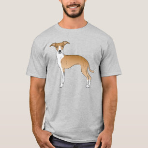 Camiseta Cachorro De Cartoons De Greyhound, Branco E Italia