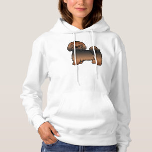 Camiseta Cachorro de Cartoons de Lhasa Apso Vermelho
