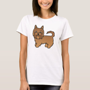 Camiseta Cachorro de Cartoons Terrier Cute Vermelho Austral